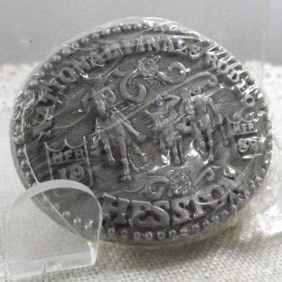 Miniature NFR 1989 Hesston Belt Buckle - Picture 3 of 5